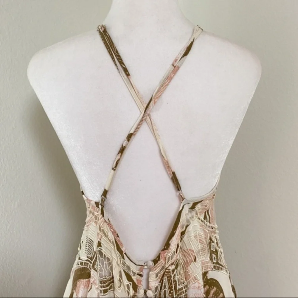 Free people printed slip crisscross straps dress - Picture 7 of 10